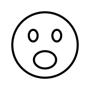 İllüstrasyon Sürpriz Emoji Simgesi 