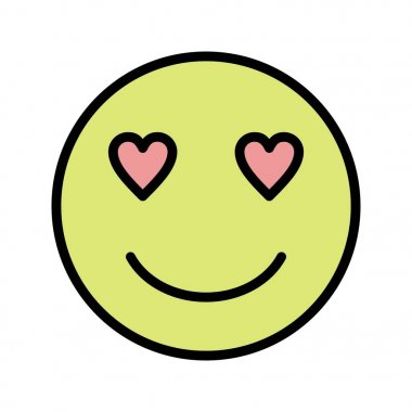İllüstrasyon Aşk Emoji Simgesi
