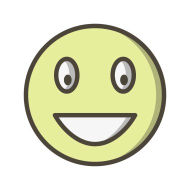 İllüstrasyon Gülen Emoji Simgesi