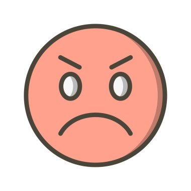 İllüstrasyon Kızgın Emoji Simgesi