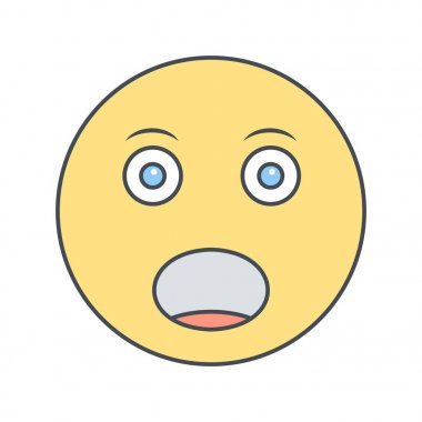 İllüstrasyon Bağıran Emoji Simgesi