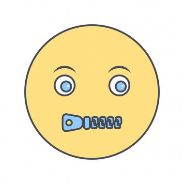 İllüstrasyon Sessize Emoji Simgesi