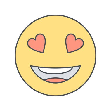İllüstrasyon Aşk Emoji Simgesi