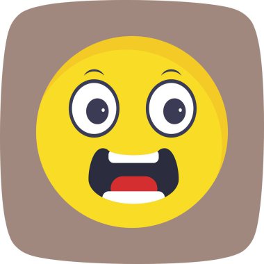 İllüstrasyon Korkmuş Emoji Simgesi