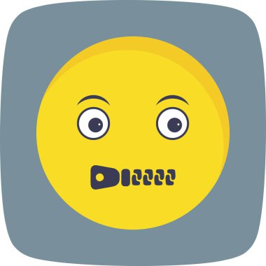İllüstrasyon Sessize Emoji Simgesi