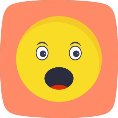 İllüstrasyon Sürpriz Emoji Simgesi 