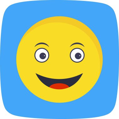 İllüstrasyon Mutlu Emoji Simgesi