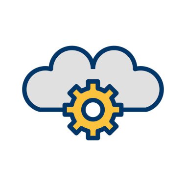 Vektör Bulut Ayarları Simgesi