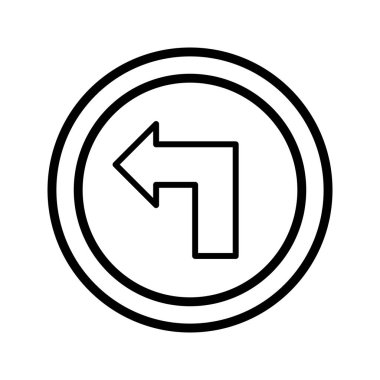 İllüstrasyon Sola Dön Simgesi