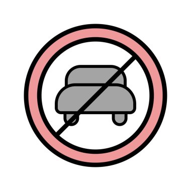 İllüstrasyon Motorlu araç simgesi için giriş yok