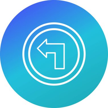 İllüstrasyon Sola Dön Simgesi