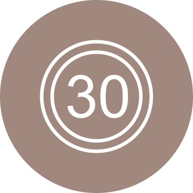 İllüstrasyon Hız sınırı 30 Simge