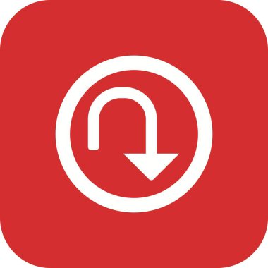 İllüstrasyon U dönüşü Simgesi