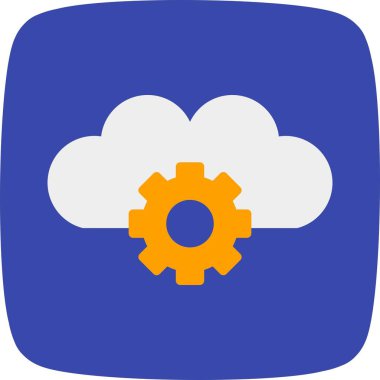 Vektör Bulut Ayarları Simgesi