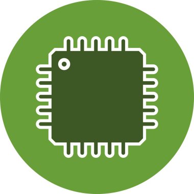 İşlemci simge vektör