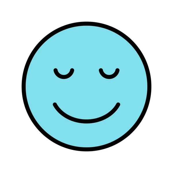 Illustrazione Icona Emoji calma — Foto Stock