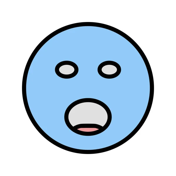 Ilustração gritando ícone de Emoji — Fotografia de Stock