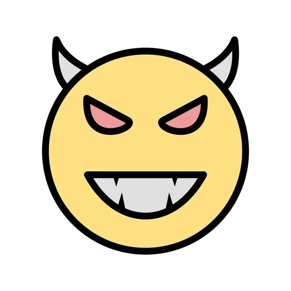 Ilustrace ikona ďábla Emoji — Stock fotografie