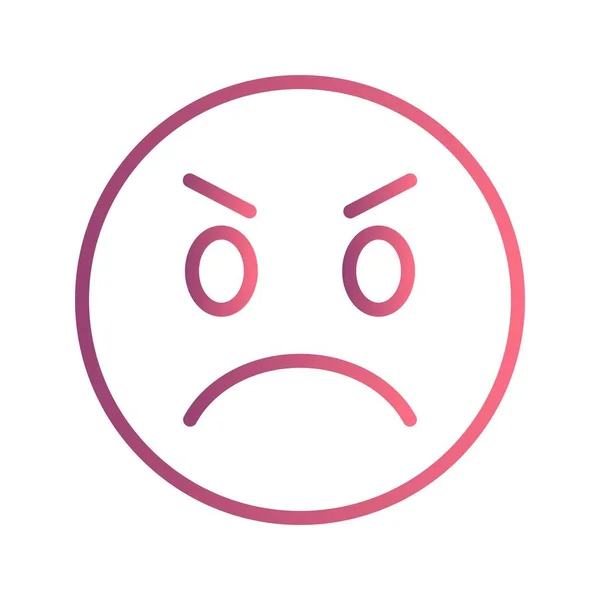 Illustrazione Angry Emoji Icon — Foto Stock