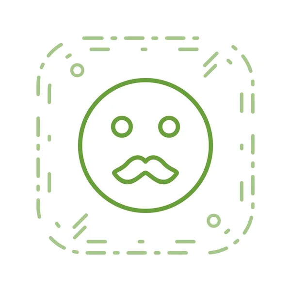 Ilustracja Moustache emotikon ikona — Zdjęcie stockowe