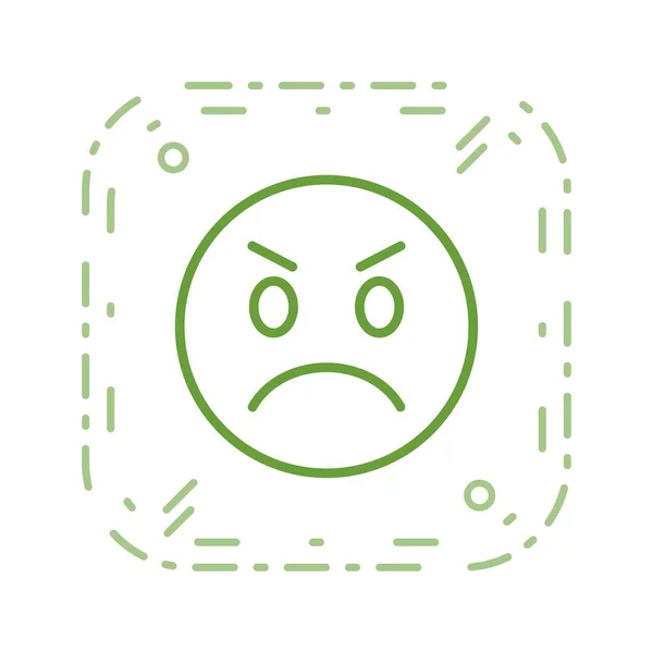Ilustração Ícone Emoji irritado — Fotografia de Stock
