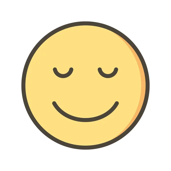 Illustrazione Icona Emoji calma — Foto Stock