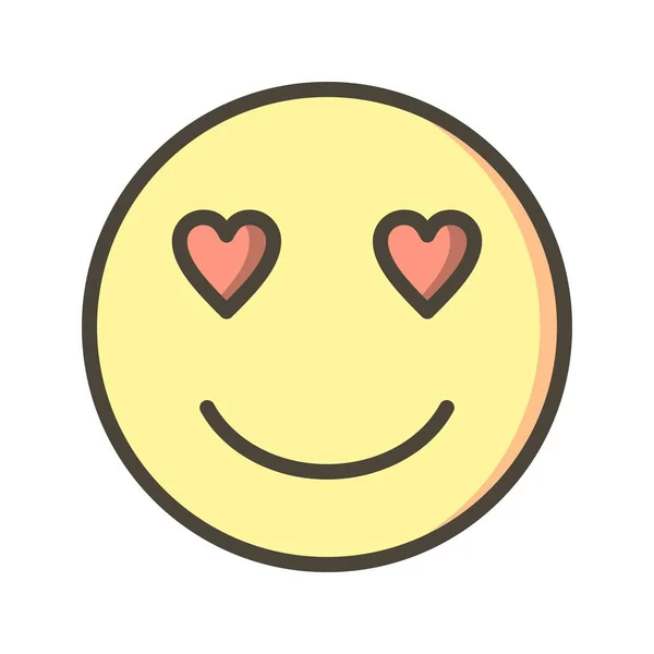 Ilustracja miłość emotikon ikona — Zdjęcie stockowe