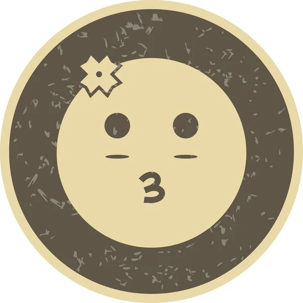 Illustratie meisje Emoji pictogram — Stockfoto