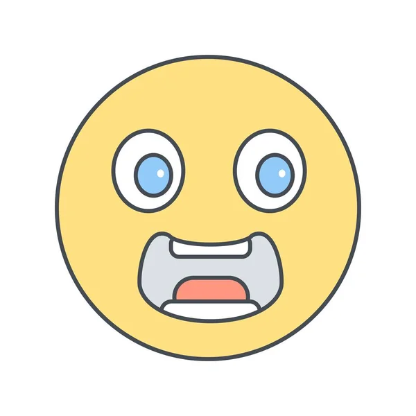 Illustration verängstigtes Emoji-Symbol — Stockfoto