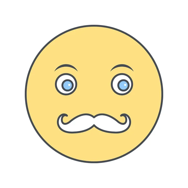 Ilustración bigote Emoji Icono — Foto de Stock