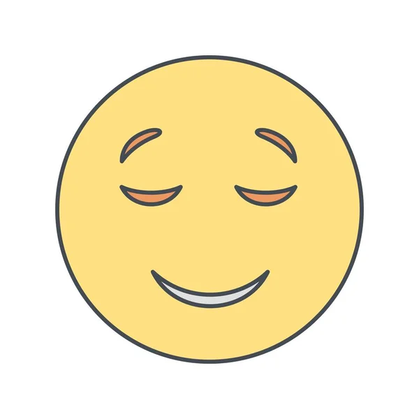 Illustratie kalm Emoji pictogram — Stockfoto