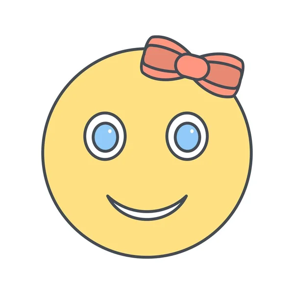 Illustration Mädchen Emoji-Symbol — Stockfoto