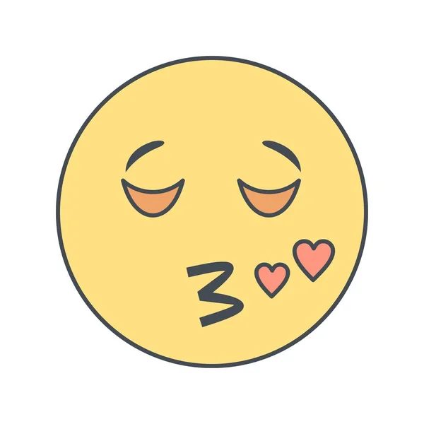 İllüstrasyon Öpücük Emoji Simgesi — Stok fotoğraf
