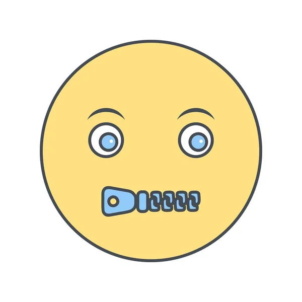 Ilustración Mute Emoji Icono —  Fotos de Stock