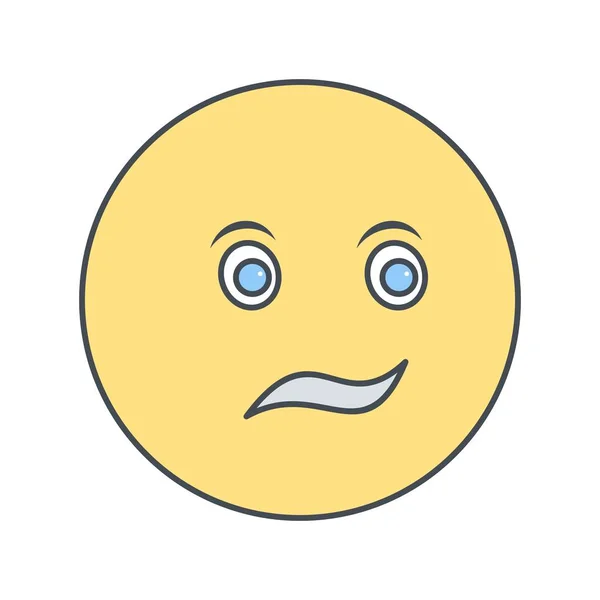 Illustratie verward Emoji icoon — Stockfoto