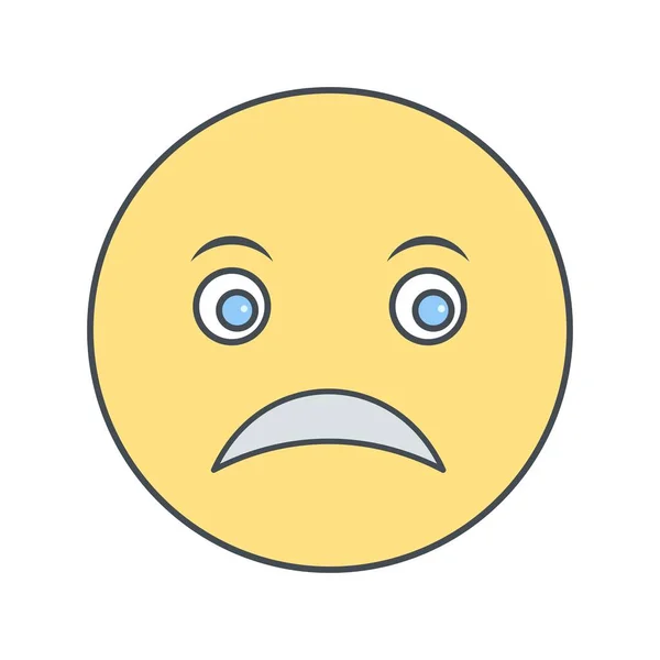 Ilustração Ícone triste de Emoji — Fotografia de Stock