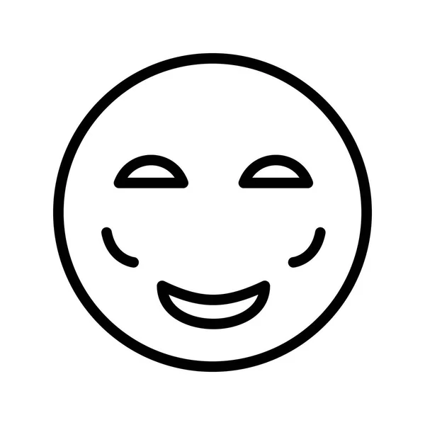 Ilustrace s ikonou Blush Emoji — Stock fotografie