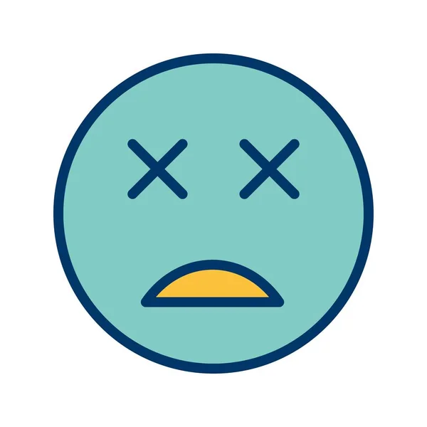 İllüstrasyon Ölü Emoji Simgesi — Stok fotoğraf