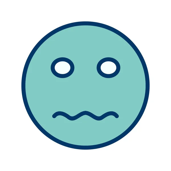 Ilustración Emoji nervioso Icono —  Fotos de Stock