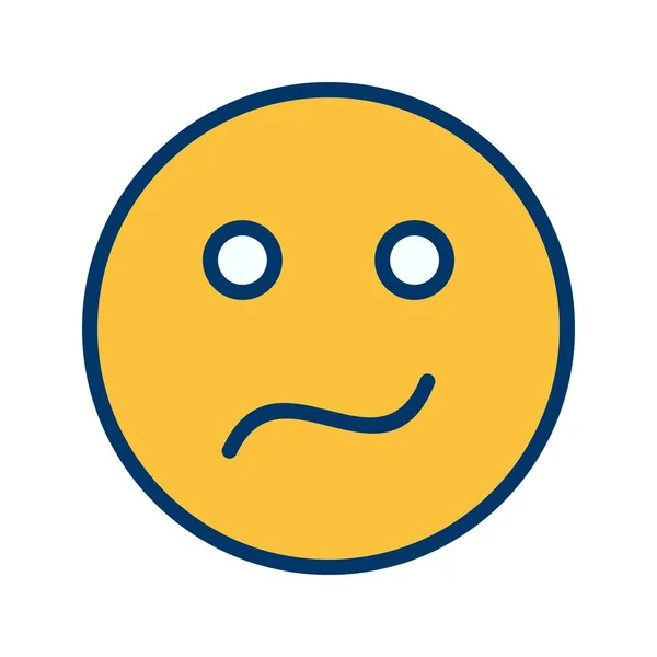 Illustrationen förvirrad emoji-ikon — Stockfoto