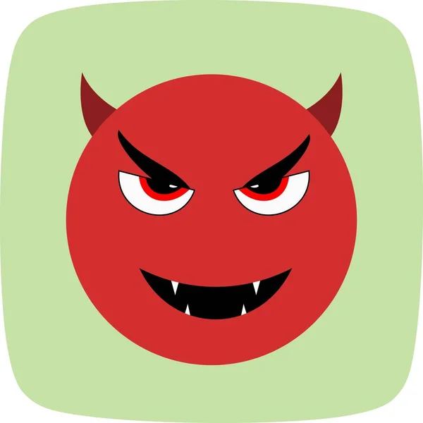 Ilustración Diablo Emoji Icono —  Fotos de Stock