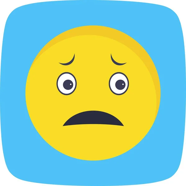Ilustrasi Gugup Ikon Emoji — Stok Foto