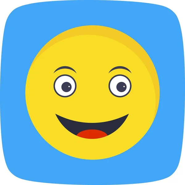 Ilustração ícone feliz Emoji — Fotografia de Stock