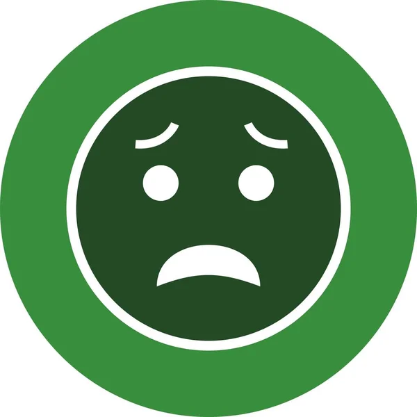 Ilustrace vystrašená ikona Emoji — Stock fotografie
