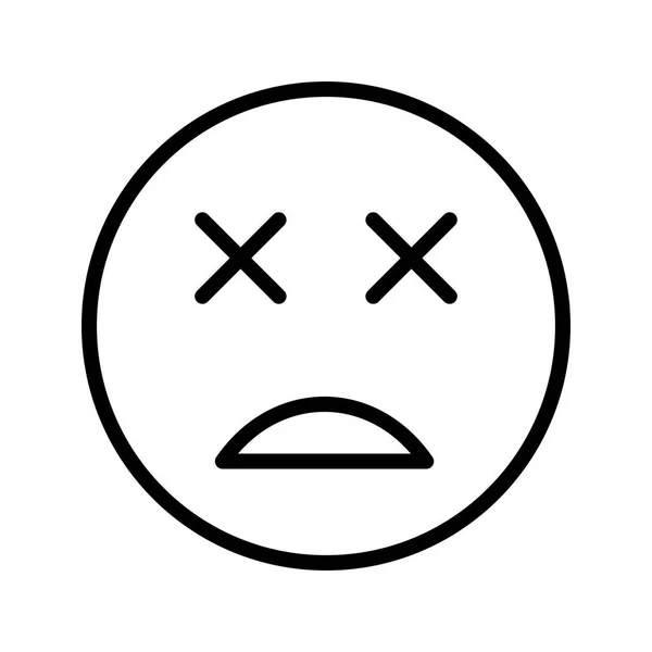 Ilustración Icono Emoji muerto — Foto de Stock