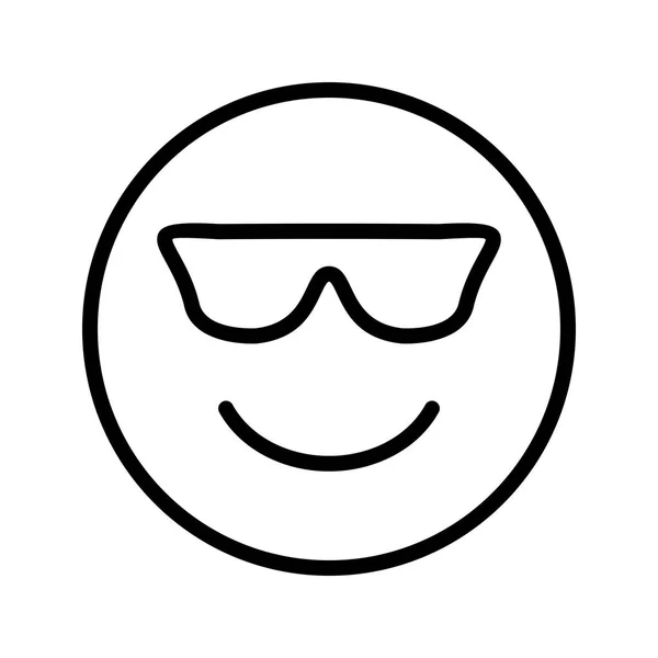 Illustrasjon Cool Emoji Icon – stockfoto