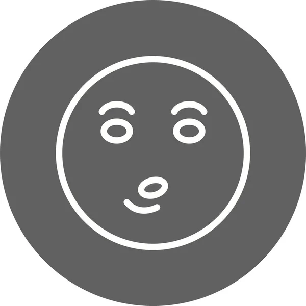 Ikon för illustration whistle emoji — Stockfoto