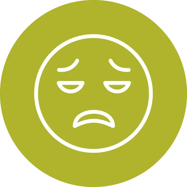 Illustrazione Icona Emoji delusa — Foto Stock