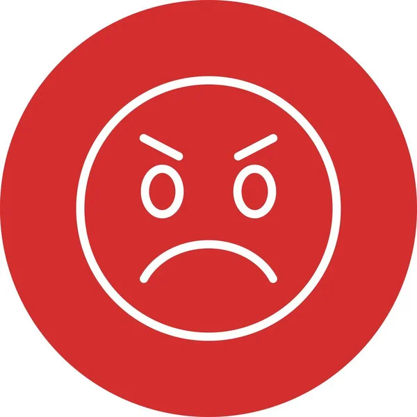 İllüstrasyon Kızgın Emoji Simgesi — Stok fotoğraf