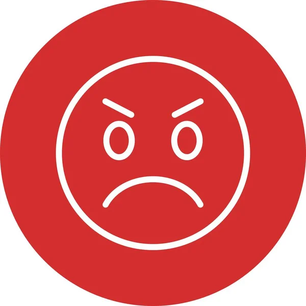 Illustrazione Angry Emoji Icon — Foto Stock